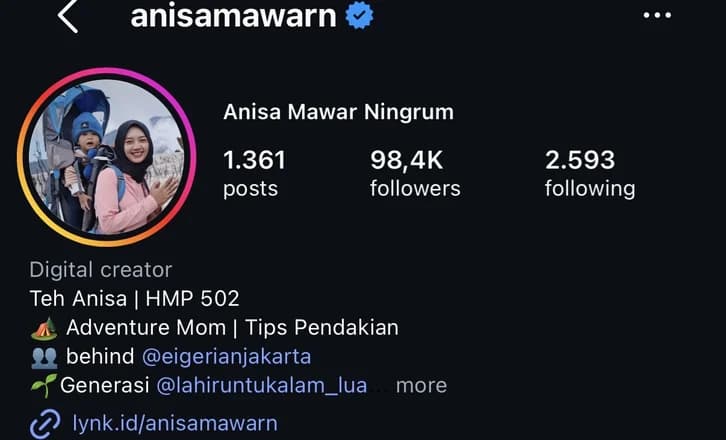 anisamawarn — 98,4 ribu follower di Instagram