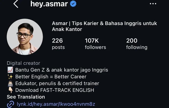 hey.asmar — 107 ribu follower di Instagram